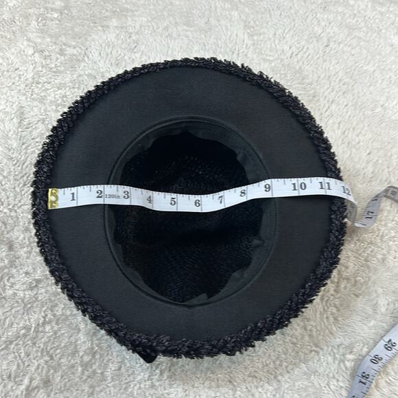Vintage black textured ladies top hat - Picture 8 of 11